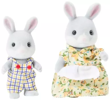 Epoch A1504595 Famille Lapin Gris Sylvanian D enfance - - Мини-пупе -
