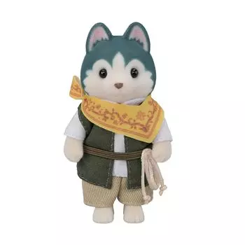 Epoch Кукольный брат Sylvanian Families ST Mark Сертификация Возраст Игрушка Кукольный домик Sylvanian Families [Хаски (Брюс)] С-72 3+