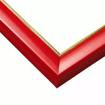 Epoch [Made in Japan] Wooden Puzzle Frame Woody Panel Excellent Gold Line Gold Molding Specification Shine Red (18.2 x 25.7cm) (Panel No. 1-Bo) (B5 Si
