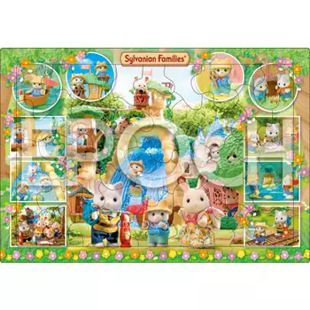 EPOCH [пазл Apollo Picture] Sylvanian Families Большой водопад в тайном лесу, 46 деталей, пазл для детей 25-293, сертификат ST Mark, поставляется с