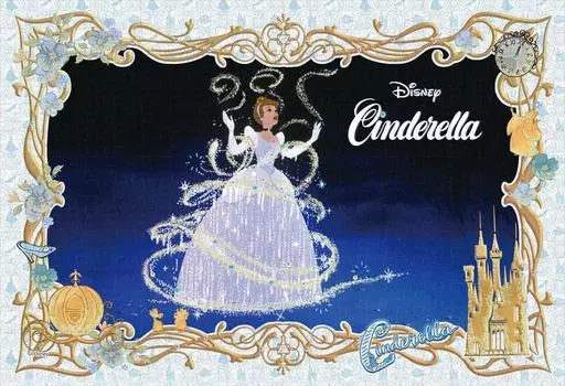 EPOCH Пазл Disney Cinderella x из 300 элементов с клеем и шпателем, с декоративными элементами EPOCH (26 38см) 73-007