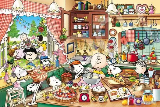 Epoch Пазл из 1000 деталей PEANUTS Snoopy Country Kitchen (50 х 75 см) 12-616 с клеем и шпателем с оценочным талоном EPOCH