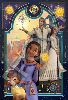 Epoch Пазл из 300 элементов Disney WISH -Star Magic!- (26 х 38 см) 73-403 с клеем и шпателем, включая декоративные детали EPOCH