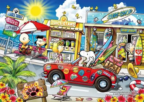 Epoch Пазл из 500 супер маленьких деталей PEANUTS Snoopy Drive x с клеем и шпателем с купоном для подсчета очков Давайте (18.2 25.7см) 52-809