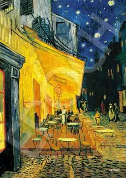 Epoch Пазл из 500 супер маленьких деталей Мировые картины Ночное кафе Терраса x Клей в комплекте Шпатель в комплекте Билет на очки в комплекте (18.2 25.7см)