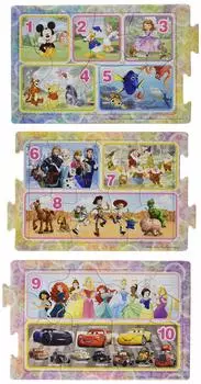 EPOCH Step Panorama Disney Characters Suji parts Step up with 3 Puzzles Головоломка с креплением для детей от 3 лет и старше Сертификация ST Mark от Toy