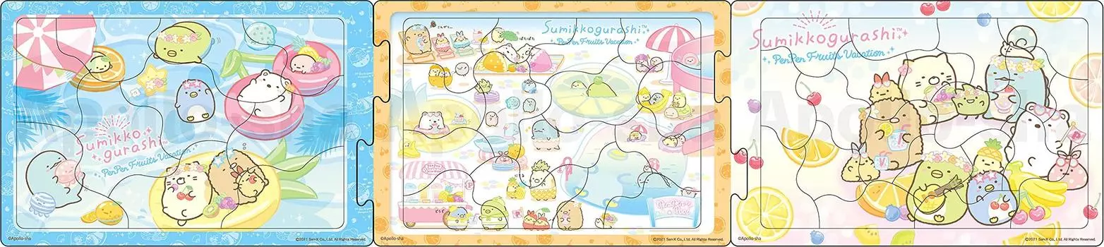 EPOCH Step Panoramic Sumikko Gurashi Pen Pen Fruit Vacation Pieces Step Up с 3 пазлами головоломка с бумажным креплением для детей от 4 лет и старше игрушка ST