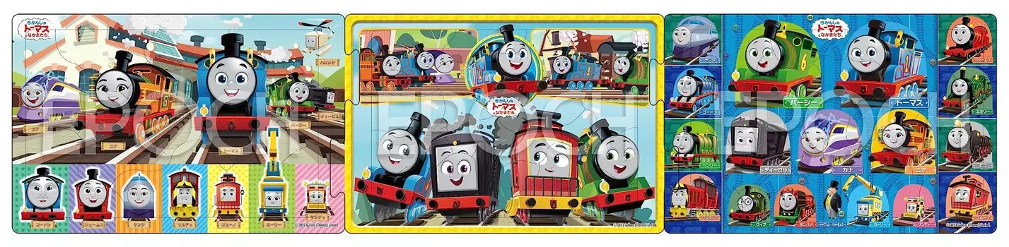 EPOCH Steps Panorama Thomas the Tank Engine all parts Puzzle для детей Сертификация ST Mark В комплекте с мешком для чистки Возраст от 4 лет Игрушка EPOCH
