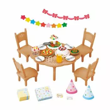 EPOCH Sylvanian Families Мебельный набор для вечеринки дома Ka-612 коричневый