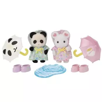 EPOCH Sylvanian Families Hoikuen Baby Set ST Mark Certification 3 года и старше Игрушечный кукольный домик Sylvanian Families [Nakayoshi -Rain Play-] S-74