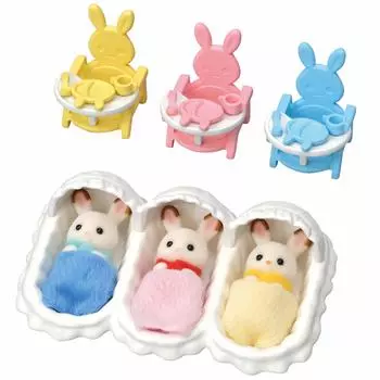 EPOCH Sylvanian Families Set Rabbit Care Doll/Furniture [Chocolate Mitsugo-chan Set] SE-204