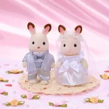 EPOCH Sylvanian Families Шоколадный кролик Милый свадебный парный набор