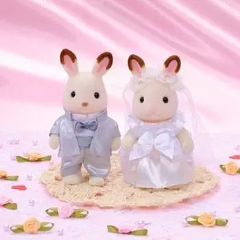 EPOCH Sylvanian Families Шоколадный кролик Милый свадебный парный набор