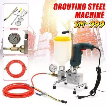 epoxy Injection Pump Epoxy / Polyurethane foam Mini Portable Grouting Machine STEEL HOSE Concrete Repair Crack