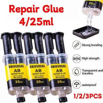 Epoxy Resin AB Glue Office 2 Minutes Curing Firm Long-lasting Reliable Epoxy Resin Strong Glue AB Glue Adhesive Super Liquid