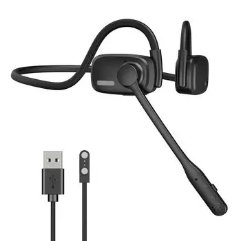 eppfun Bluetooth-гарнитура с костной проводимостью и эволюцией костной проводимости, беспроводное шумоподавление ENC, открытые звонки для микрофона наушников 5.4 Микрофон, чёрный