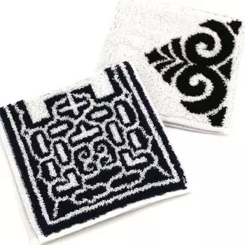 epuy Выкройка айнов x Полотенце Имабари Носовой платок для полотенец 2 типа по 1 штуке в каждом наборе Выкройка айнов Сделано в Японии Производство Имабари Полотенце с дизайном айнов