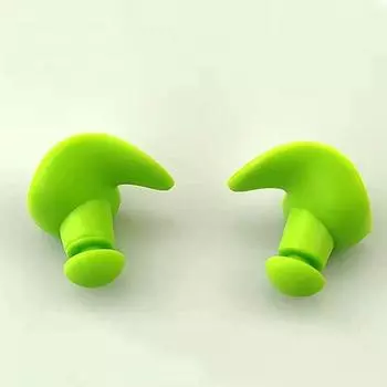 Equipment Swimming Gear Ear Plugs Swim Ear Plugs Anti Noise Earplugs Swimming Silicone Earplugs green-without case