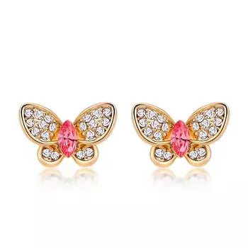 Er-00096 Подлинные австрийские хрустальные украшения, позолоченные современные женские серьги-бабочки, 2022 Y2k, ювелирные изделия, подарок на день матери