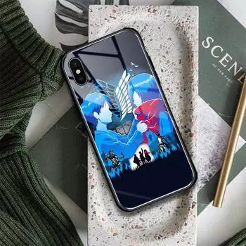 Мягкий силиконовый чехол для телефона Eren x Mikasa Bond AOT Art Glass для iPhone SE 6s 7 8 Plus X XR XS 11 12 13 Mini Pro Max iPhone 6 6s&Tempered Glass case