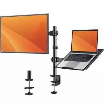 ErGear Monitor Arm Laptop Arm 2in1 Dual Совместимость с дюймами Грузоподъемность 10 кг До дюймов Дисплей Arm с подставкой для ноутбука Регулируемый угол
