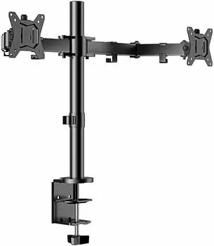 ErGear PC Monitor Arm 2 Screens Types Load Capacity 8kg Display Arm Dual VESA Standard Adjustment 13-32 100100 Multi-Angle чёрный