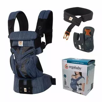 Ergobaby Baby Carrier Mesh Piggyback Facing Holding Japanese Genuine Product Guaranteed Baby Carrier Fits Growth Omni360 Cool Weave CREGBCS360PINDIGO