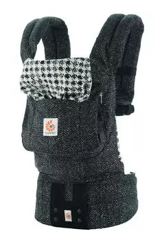 Ergobaby Baby Piggybackable Genuine Product Limited Baby Waist Belt Easy to Install Baby Carrier Twill CREGBCATWBLK Carrier, [Japanese Guaranteed]