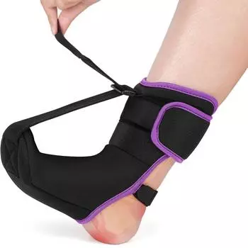 Ergonomic Design Plantar Fasciitis Night Splint Fixed Ankle Orthotic Support Nighttime Use M