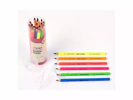 Ergonomic Jumbo Triangular Shaft Pencil B Set of 24 JUMBO TRIANGULAR GRAPHITE PENCIL KOH-I-NOOR (Lead Equivalent) 24pcs/ks