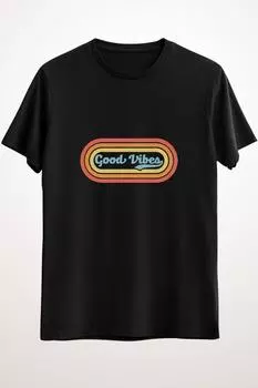 Erkek Siyah Good Vibes - Ds1076