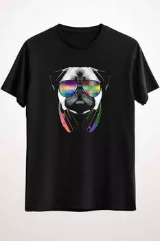 Erkek Siyah Music Lover Pug - Ds1110