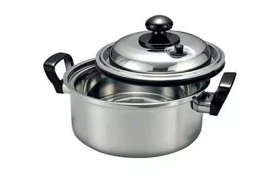 Ernest Hottoku Nabe Insulated Cooking Pot 20cm Double Handed Pot A-76065 серебряный