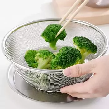 ErnestColander18 см Мелкий рис не застрянет16 ячеек)Беспроводной дуршлаг с защитой от вмятин. Любимая марка большинства ресторанов. Серебро, A-77720 Tsubame-Sanjo.