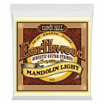 ERNIE BALL 2067 Струны для мандолины EARTHWOOD BRONZE MANDOLIN LIGHT LOOP END [Подлинный продукт] (09-34) 80/20