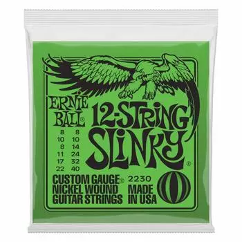 ERNIE BALL 2230 Струны для электрогитары 12 струн SLINKY Slinky [Подлинный продукт] (08-40) 12-СТРУННАЯ