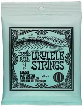 ERNIE BALL 2326 Ukulele Strings Nylon UKULELE BALL END NYLON STRINGS BLACK Black [Genuine Product]