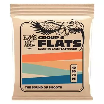 ERNIE BALL 2808 басовые струны FLATWOUND GROUP IV BASS Flatwound Group 4 Bass [Оригинальный продукт] (40-95)