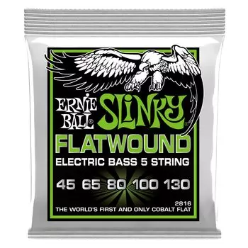 ERNIE BALL 2816 Bass String 5 String FLATWOUND REGULAR SLINKY BASS Flatwound Regular Slinky [Genuine Product] (45-130) 5-STRING
