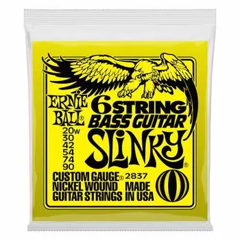 ERNIE BALL 2837 Bass String 6 String BASS GUITAR SLINKY Bass Guitar Slinky [Подлинный продукт] (20-90) 6-СТРУННАЯ