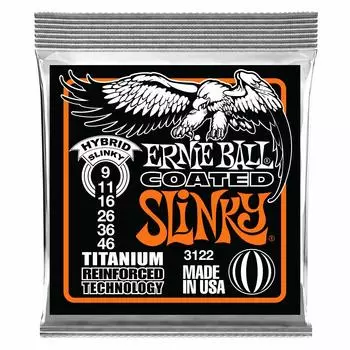 ERNIE BALL 3122 струны для электрогитары COATED HYBRID SLINKY Coated Hybrid Slinky [оригинальный продукт] (09-46)