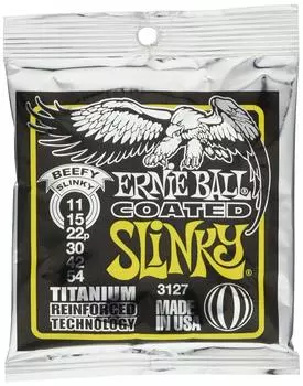 ERNIE BALL 3127 Electric Guitar Strings COATED BEEFY SLINKY Coated Beefy Slinky [Genuine] (11-54)