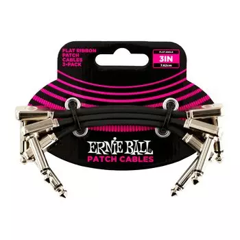 ERNIE BALL 6220 flat ribbon patch cable 3 pack 3 inches EB 6220 FLAT RIBBON PATCH CABLE 3P [Genuine product] 7.6cm 3