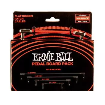 ERNIE BALL 6404 плоский ленточный соединительный кабель красный педальный пульт мультиупаковка [подлинный]