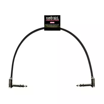 ERNIE BALL 6409 Flat Ribbon Stereo Patch Cable Black 12 inches 30cm EB 6409 FLAT RIBBON STEREO PATCH CABLE BK [Genuine] 12 чёрный