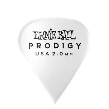 ERNIE BALL 9341 Guitar Pick WHITE SHARP PRODIGY Sharp Delrin White 6 Pack [Genuine Product] 2.0mm