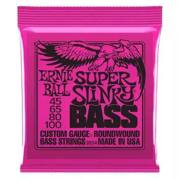 ERNIE BALL Басовые струны Ernie Ball SUPER SLINKY BASS 2834 Super Slinky Bass EB 2834 (45-100)