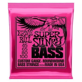 ERNIE BALL Басовые струны Ernie Ball SUPER SLINKY BASS 2834 Super Slinky Bass EB 2834 (45-100)