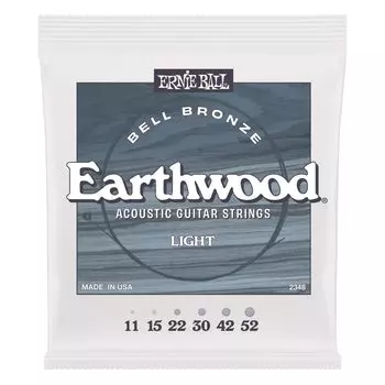 ERNIE BALL Earthwood Bell Bronze 2348 Light (11-52) Acoustic Guitar Strings, Designed by John Mayer, for a Powerful, Rich Sound and the Ultimate