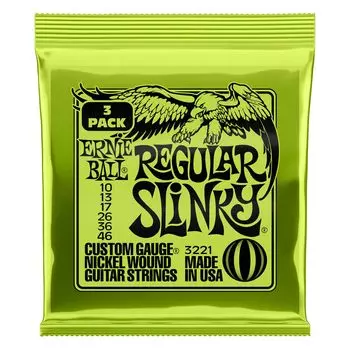ERNIE BALL Ernie Ball Electric Guitar Strings REGULAR SLINKY 3221 Regular Slinky 3Set Pack (10-46)